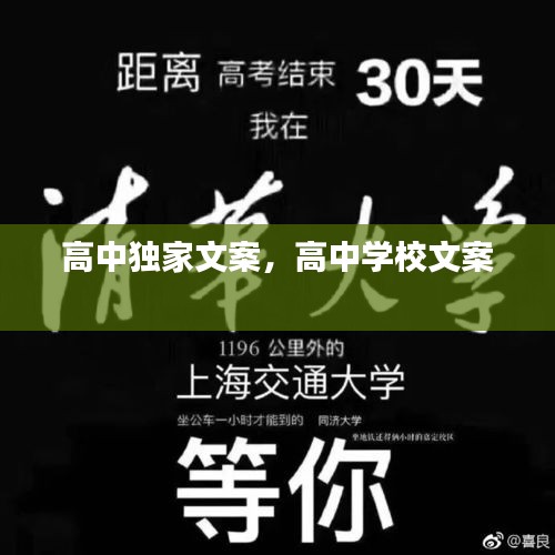 高中独家文案，高中学校文案 