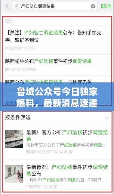 鲁城公众号今日独家爆料，最新消息速递！